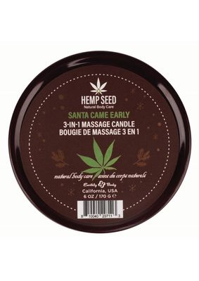 Earthly Body Hemp Seed 3 In 1 Massage Candle