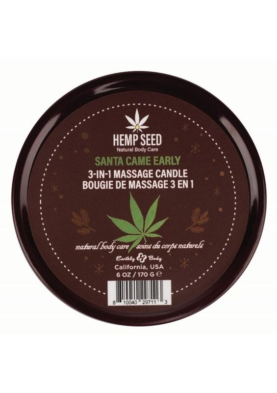 Earthly Body Hemp Seed 3 In 1 Massage Candle