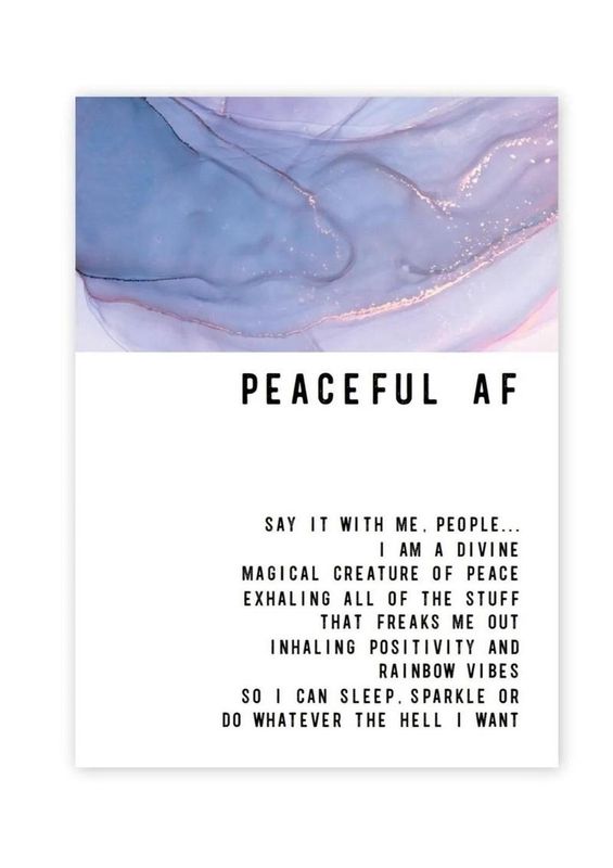 Peaceful AF Greeting Card