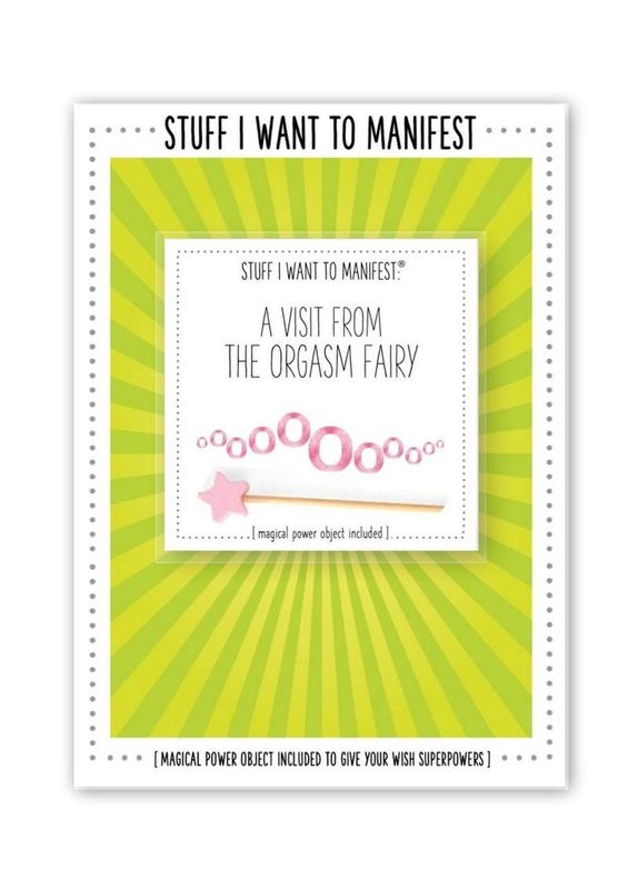 Manifest Orgasm Fairy Greeting Card