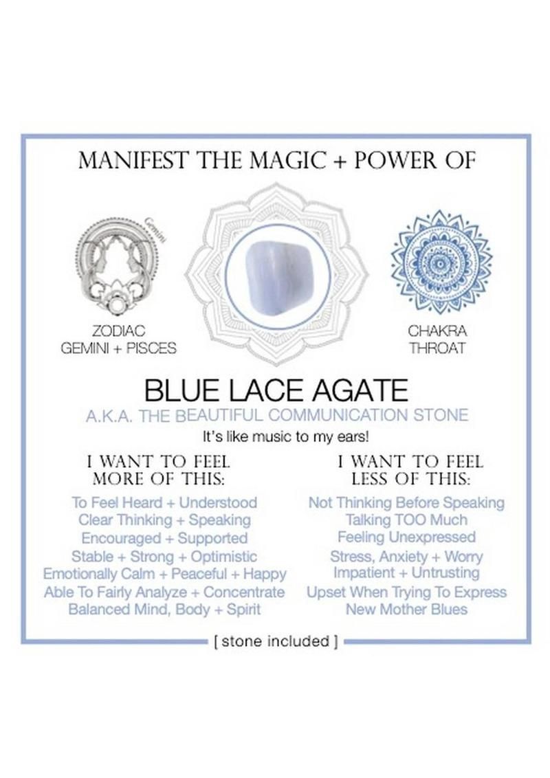 Warm Human Crystal Cards, Color: Blue Lace Agate