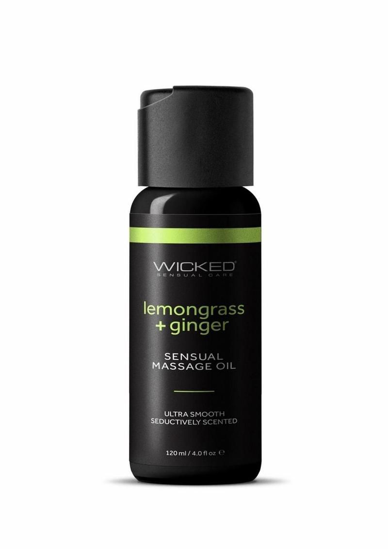 Wicked Sensual Massage Oil, Fragrance: Lemongrass + Ginger