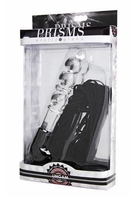 Prisms Lingam Glass Dildo Flogger