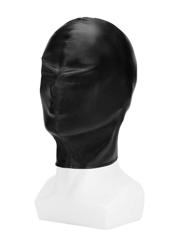Full Coverage Hood PU Leather Bondage Hood