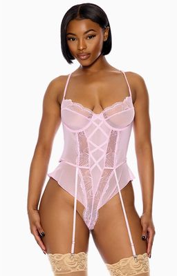 All the Frills Lace Ruffled Teddy