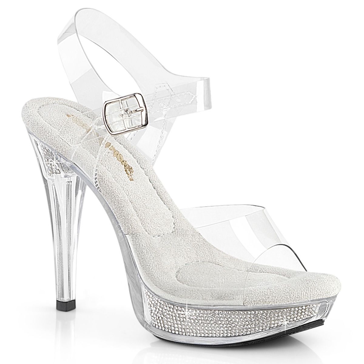 Cocktail 5&quot; Silver Rhinestone Sandal
