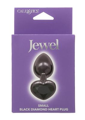 Jewel Black Diamond Heart Anal Plug