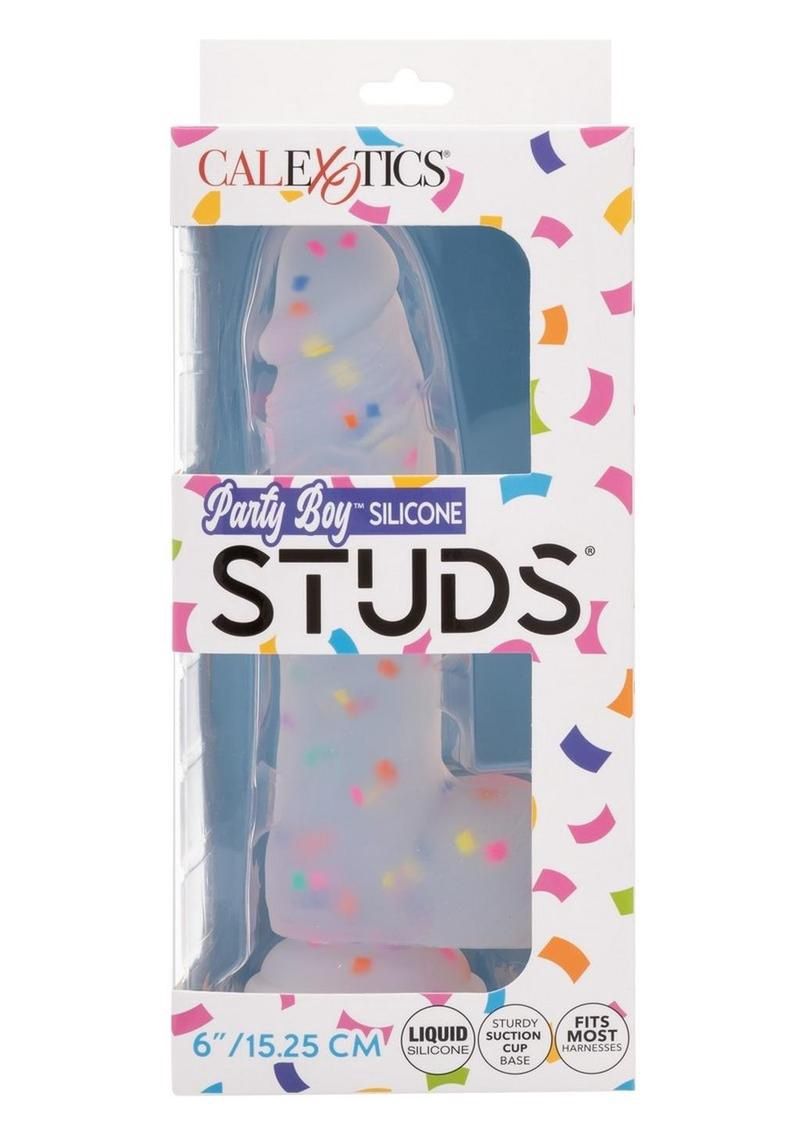 Party Boy Silicone Studs 6&quot; Dildo
