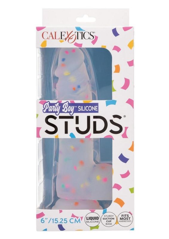 Party Boy Silicone Studs 6&quot; Dildo