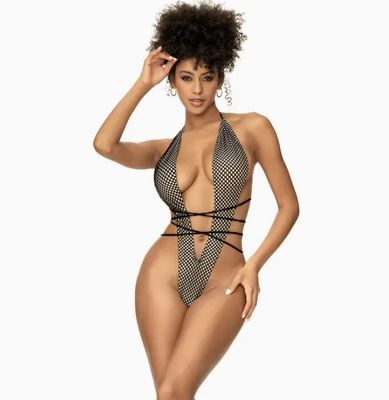 Nude Fishnet Monokini