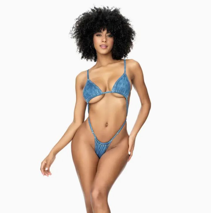Blue Chambray Monokini