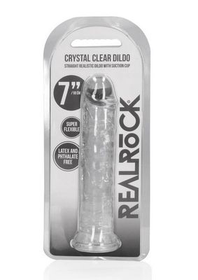 RealRock Crystal Clear 7&quot; Dildo