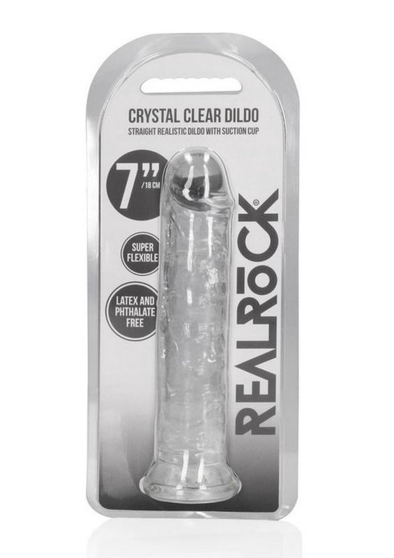 RealRock Crystal Clear 7&quot; Dildo