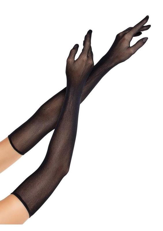 Opera Length Fishnet Gloves
