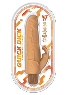 Quick Dick Hit It Vibrating Silicone Dildo