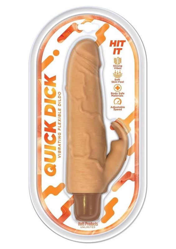 Quick Dick Hit It Vibrating Silicone Dildo