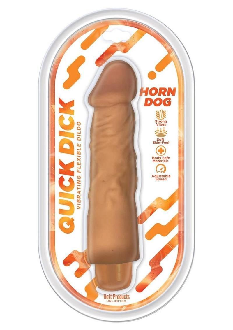 Quick Dick Horn Dog Vibrating Silicone Dildo