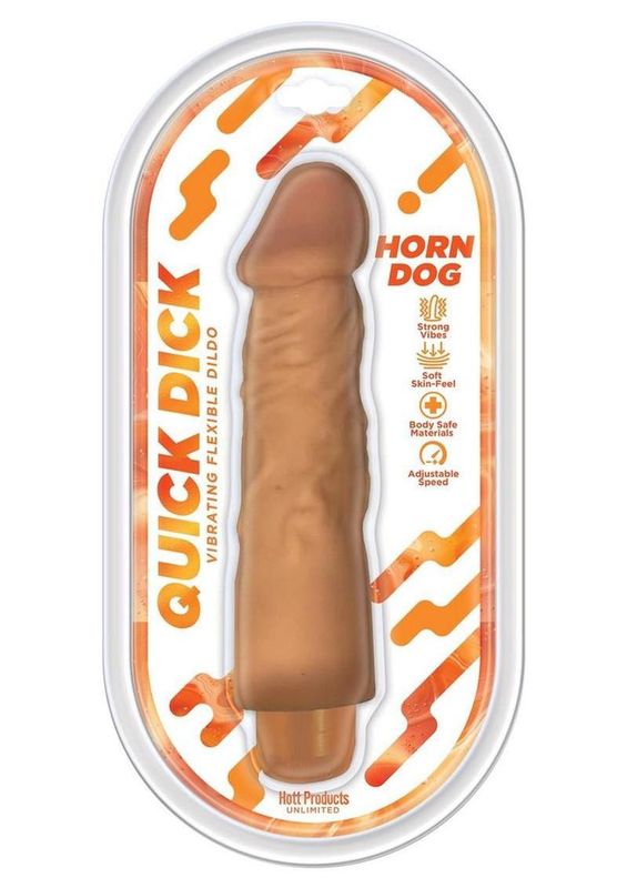 Quick Dick Horn Dog Vibrating Silicone Dildo