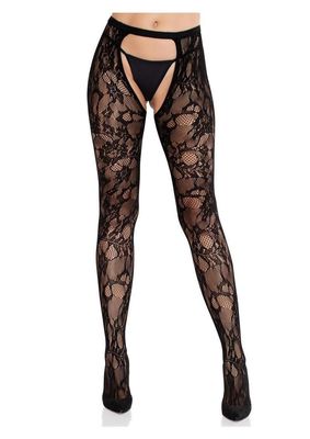 Selene Lace Crotchless Tights