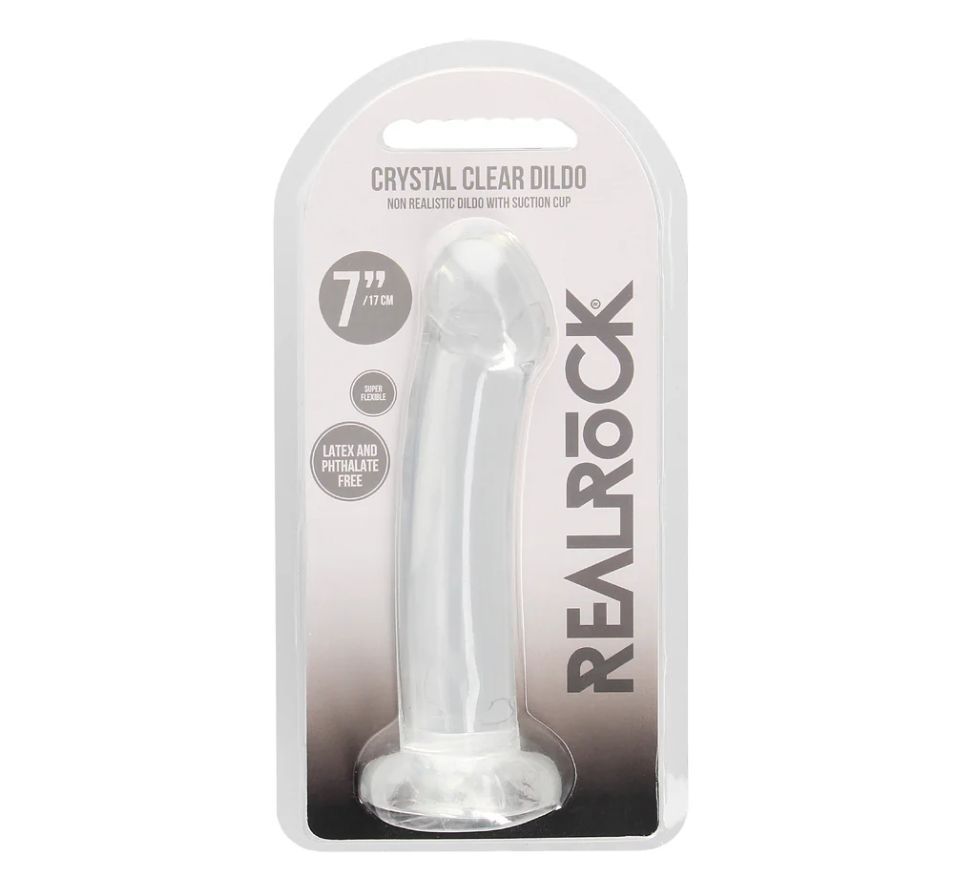 RealRock Crystal Clear 7&quot; Non-Realistic Dildo