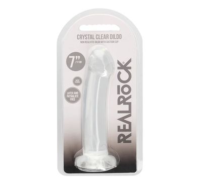 RealRock Crystal Clear 7&quot; Non-Realistic Dildo