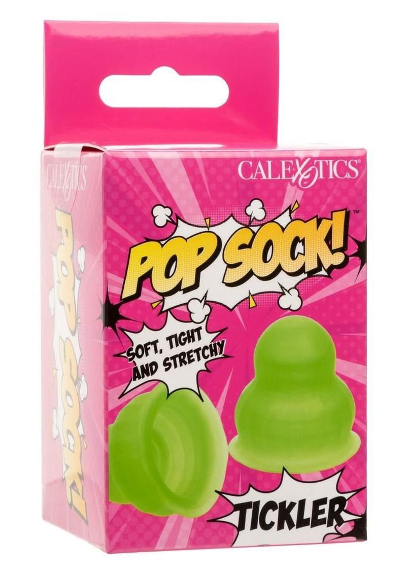 Pop Sock Tickler Reversible Textured Stroker, Color: Green