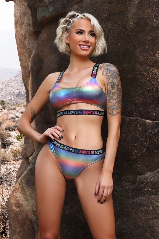 Love is Love Crop Top &amp; Panty