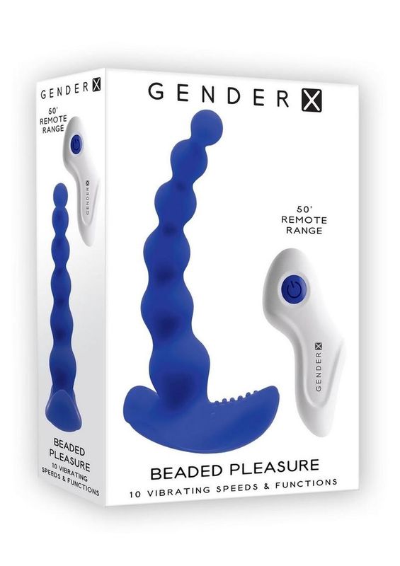 Gender X Beaded Pleasure Beads with Remote Control