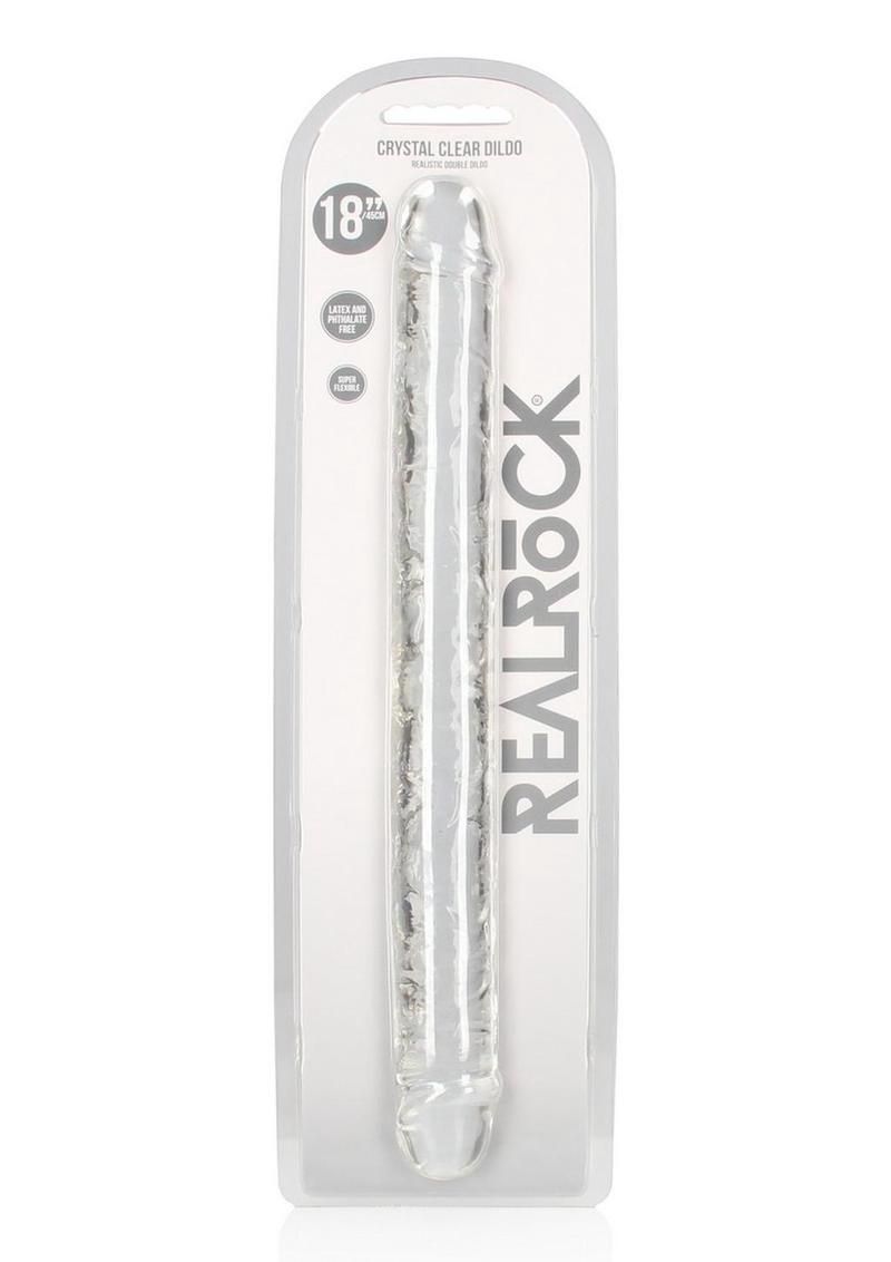 RealRock Crystal Clear 18&quot; Double Dong