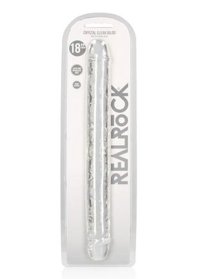 RealRock Crystal Clear 18&quot; Double Dong