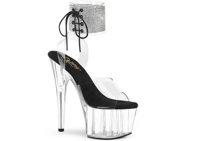 Adore 7&quot; Clear Rhinestone Platform Sandal