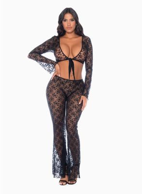 Floral Lace Pant Set