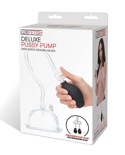 Lux Fetish Deluxe Pussy Pump with Clit Clip