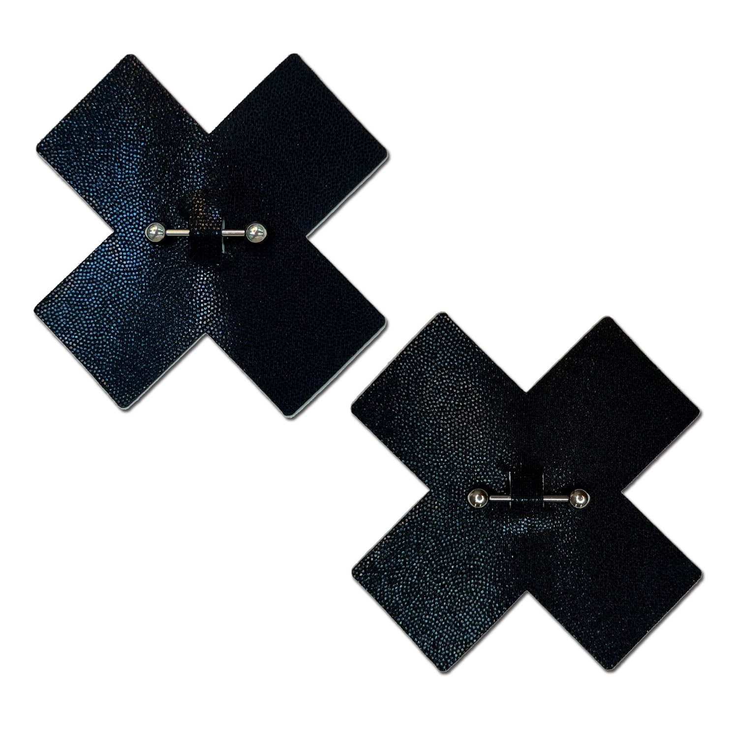 Pastease Liquid Black Barbell Pierced Pasties