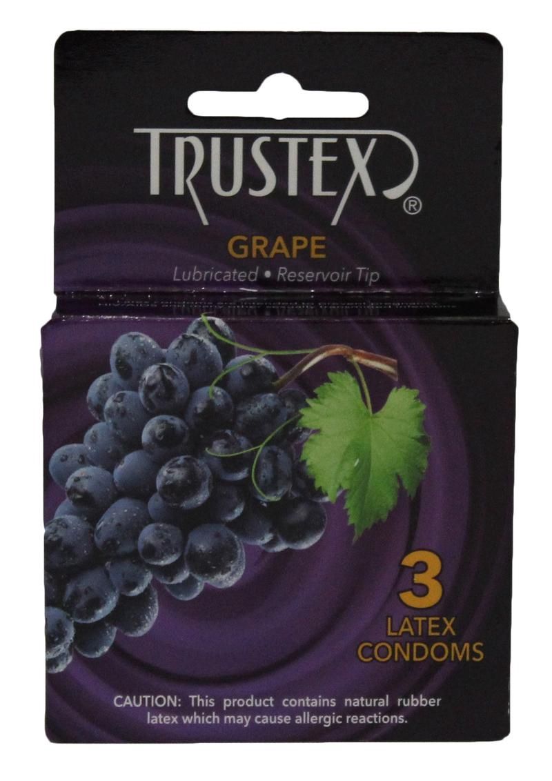 Trustex Flavored Condom 3 Pack, Flavor: Grape