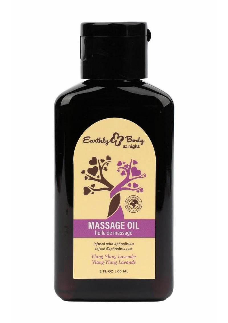 Earthly Body at Night Aphrodisiac Collection Massage Oil - Ylang Ylang Lavender, Size: 2 oz