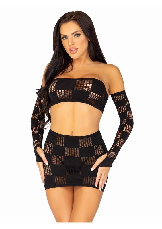Ego Trip Checkerboard Bandeau Set