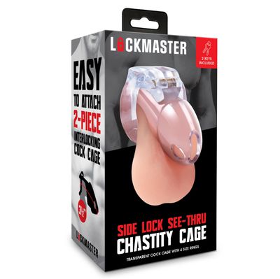 Lockmaster Side Lock See Thru Chastity Cage