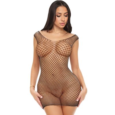 Fishnet Tank Mini Dress