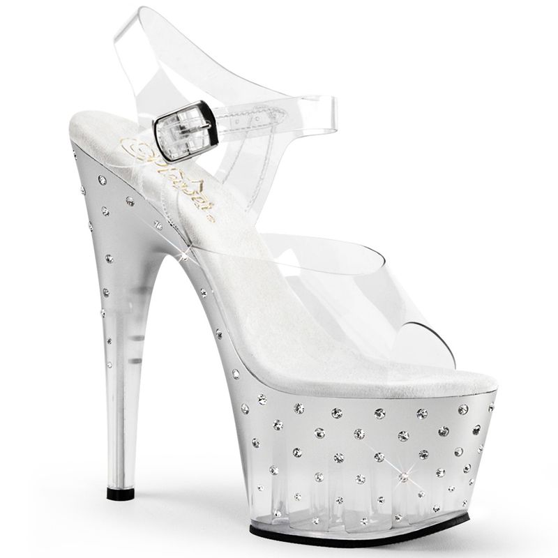 Stardust 7&quot; Rhinestone Studded Platform Sandal