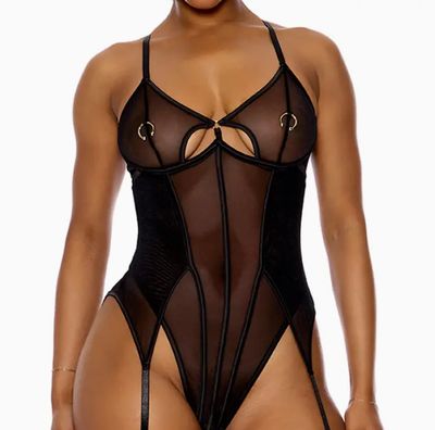 Piercing Desire Mesh Teddy
