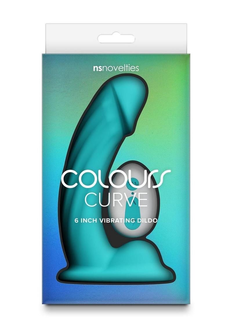 Colours Curve Vibrating 6&quot; Dildo with Remote Control