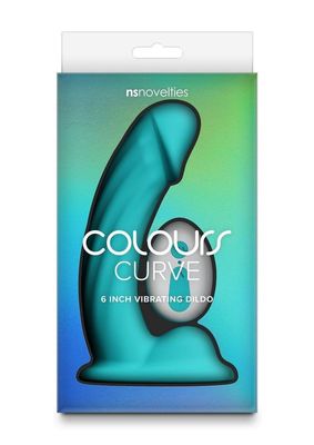 Colours Curve Vibrating 6&quot; Dildo with Remote Control