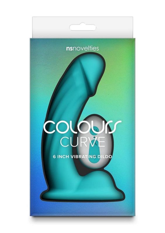 Colours Curve Vibrating 6&quot; Dildo with Remote Control