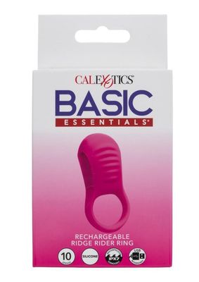 Basic Essentials Rechargeable Ridge Rider Silicone Cock Ring