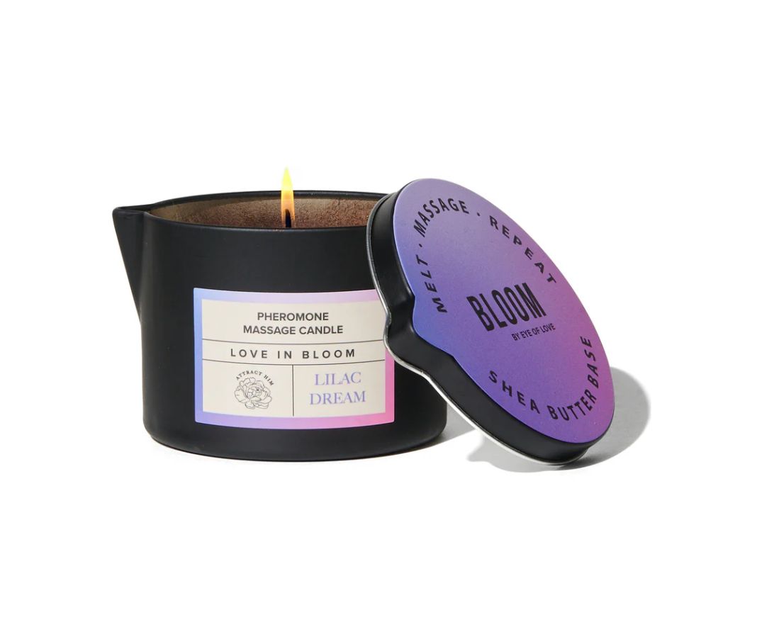 Eye of Love Bloom Pheromone Massage Candle - Lilac Dream