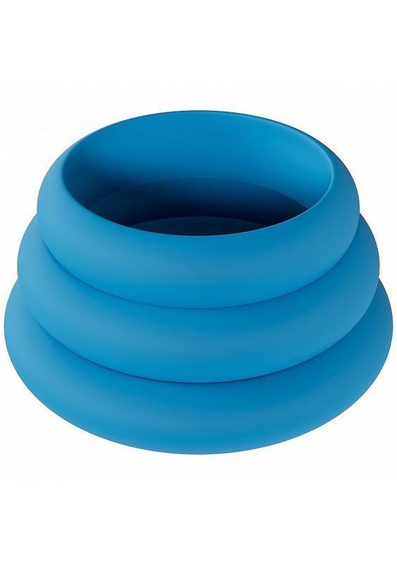 LEVELZ  Wide O Silicone Cock Ring Set of 3 (42mm, 50mm, 55mm)