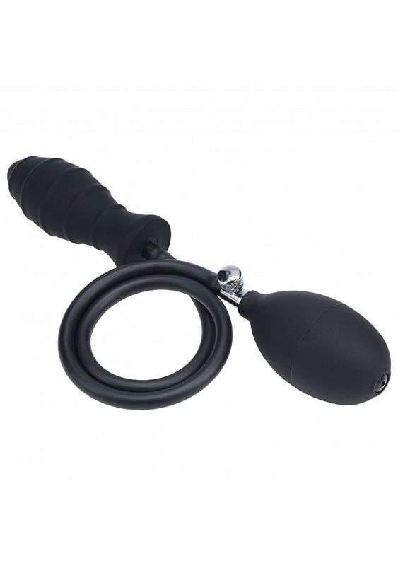 LEVELZ  Ribbed Inflatable Silicone Anal Plug