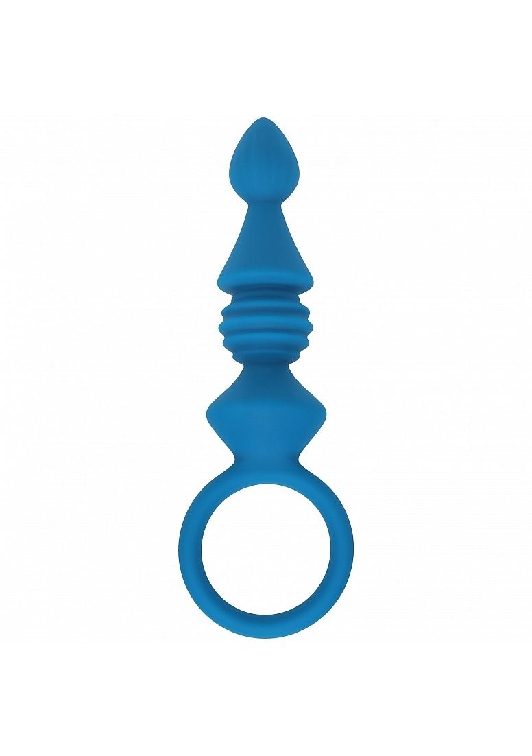 LEVELZ  Ribbed Silicone Anal Probe with Loop