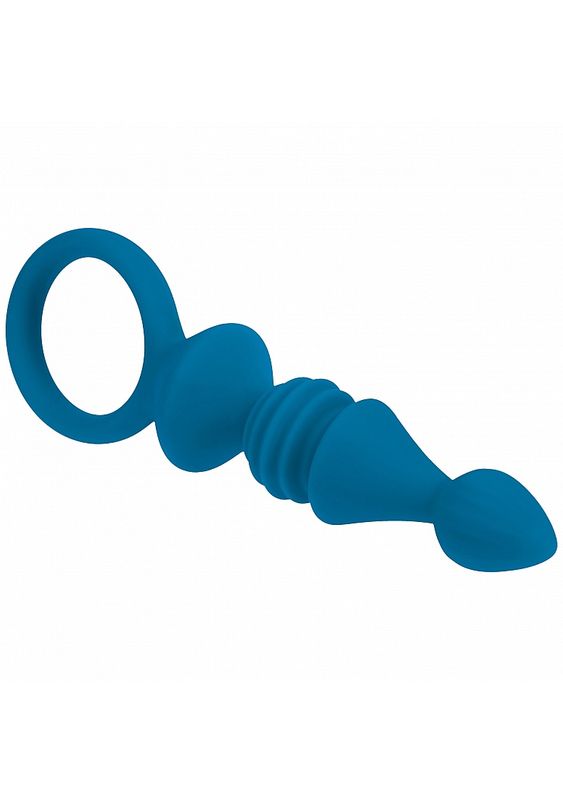 LEVELZ  Ribbed Silicone Anal Probe with Loop